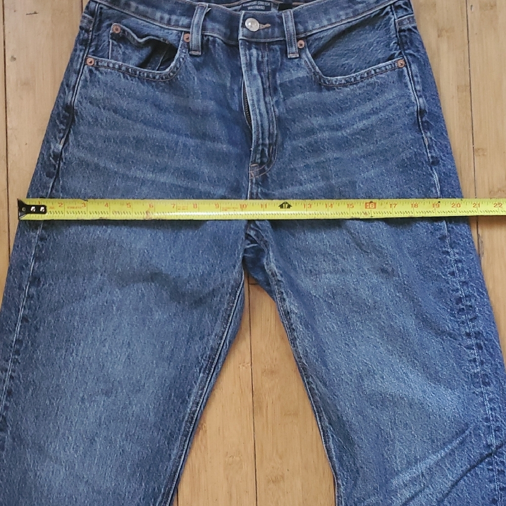 American Eagle Outfitters 4short Low Rise Baggy Straight Relaxed Fit Blue Jeans - Picture 6 of 10